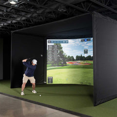 Carl's Place Complete Curved Golf Simulator Enclosure Kit with Impact Screen
