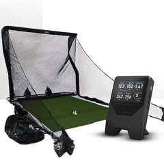 Shot Scope LM1 Golf Launch Monitor Home Net Studio with The Net Return Premium Hitting Net Package