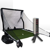 Square Golf Omni Golf Launch Monitor Home Net Studio with The Net Return Premium Hitting Net Package