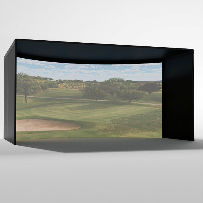 Carl's Place Complete Curved Golf Simulator Enclosure Kit with Impact Screen