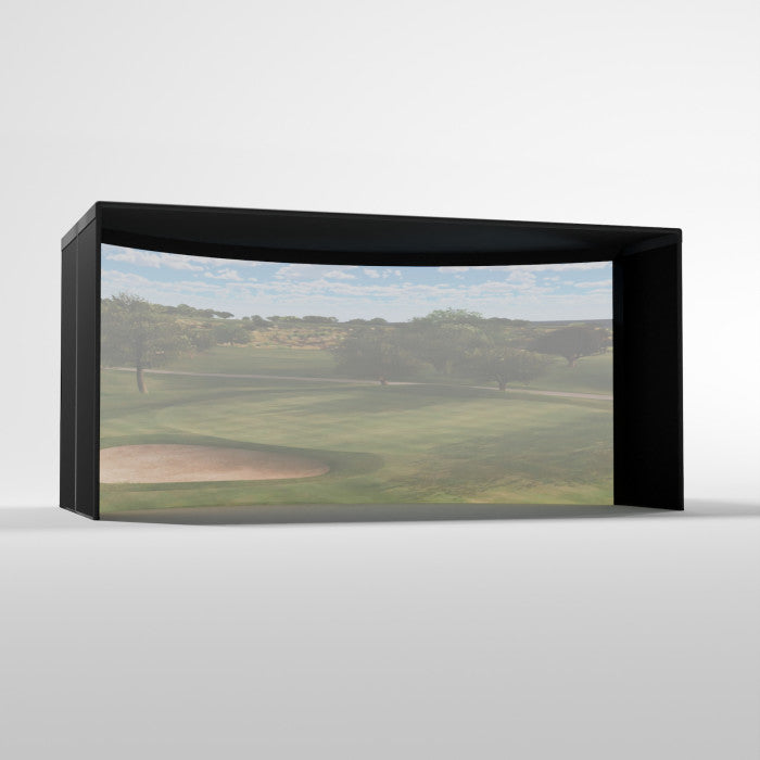 Carl's Place Complete Curved Golf Simulator Enclosure Kit with Impact Screen