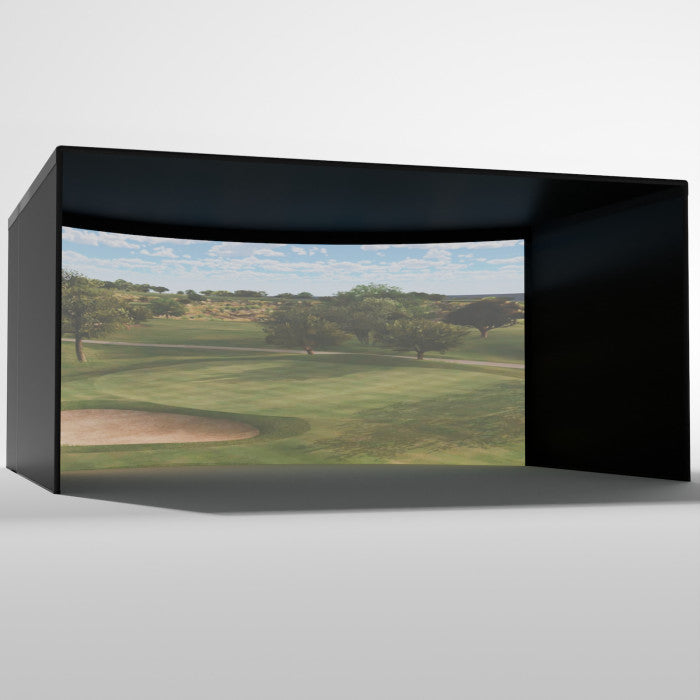 Carl's Place Complete Curved Golf Simulator Enclosure Kit with Impact Screen
