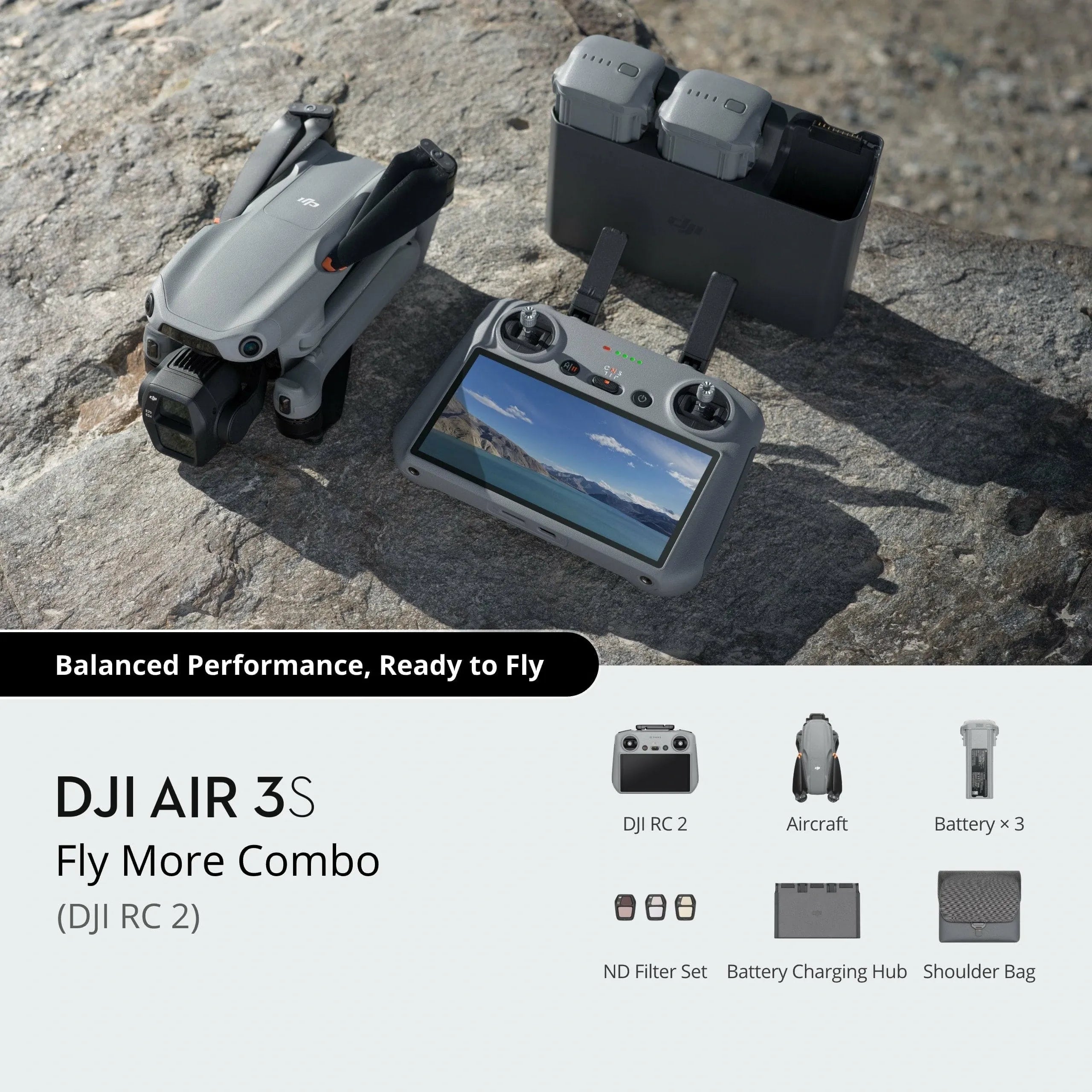 DJI Air 3S Fly More Combo (DJI RC 2) (Refurbished Unit)