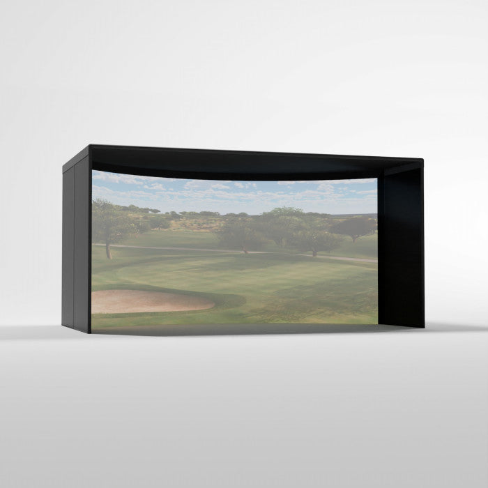 Carl's Place Complete Curved Golf Simulator Enclosure Kit with Impact Screen