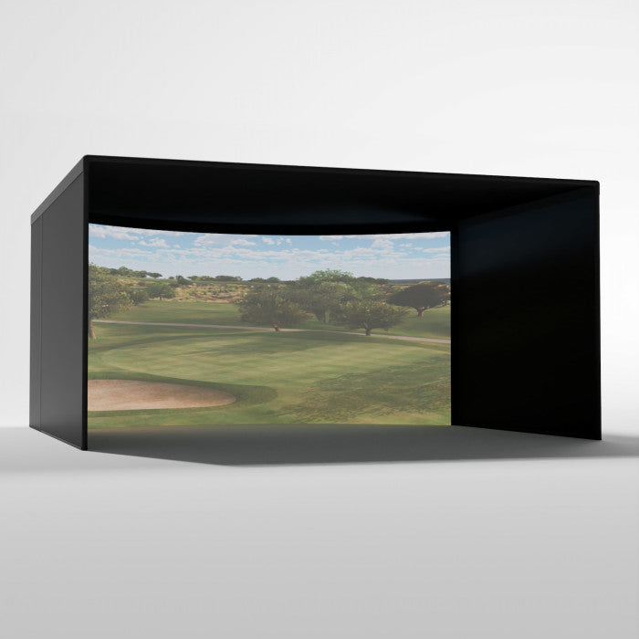 Carl's Place Complete Curved Golf Simulator Enclosure Kit with Impact Screen