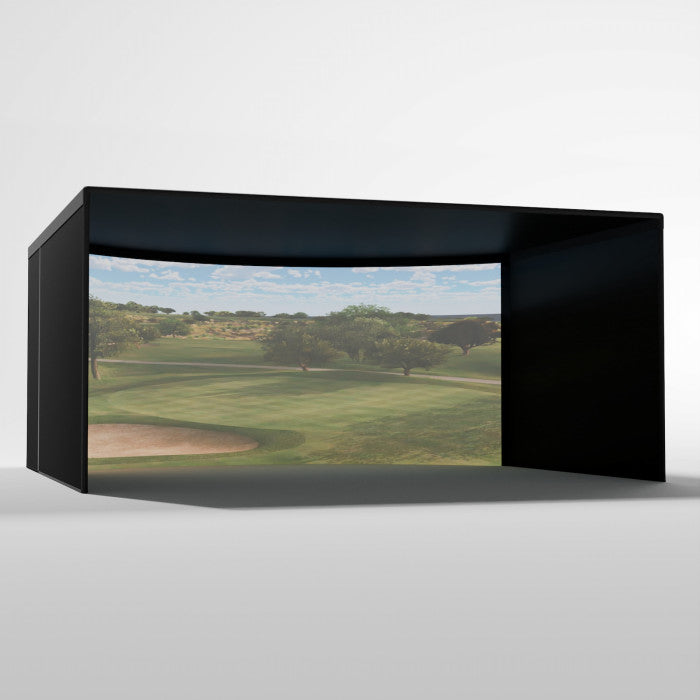 Carl's Place Complete Curved Golf Simulator Enclosure Kit with Impact Screen