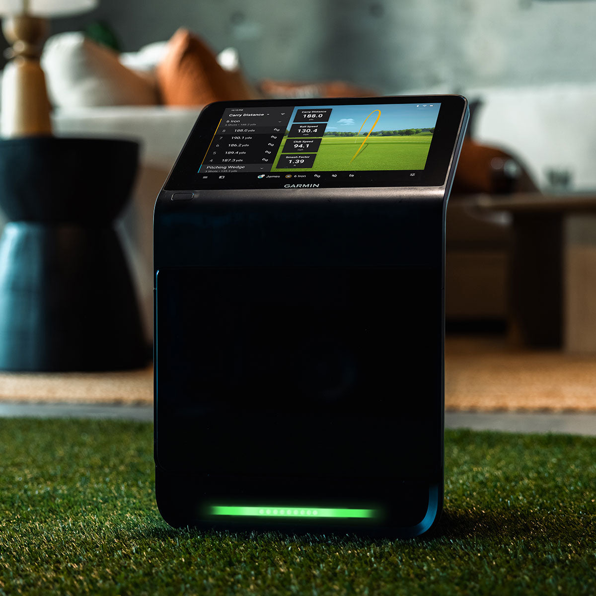 Garmin Approach R50 SportScreen Vanish LITE Hybrid-Retractable Golf Studio Complete Package | Home Golf Simulator Studio with Impact Screen, Enclosure, Hitting Mat, Putting Turf & Projector