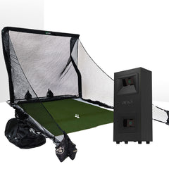 Uneekor EYE MINI LITE Golf Launch Monitor & Simulator Home Net Studio with The Net Return Premium Hitting Net Package