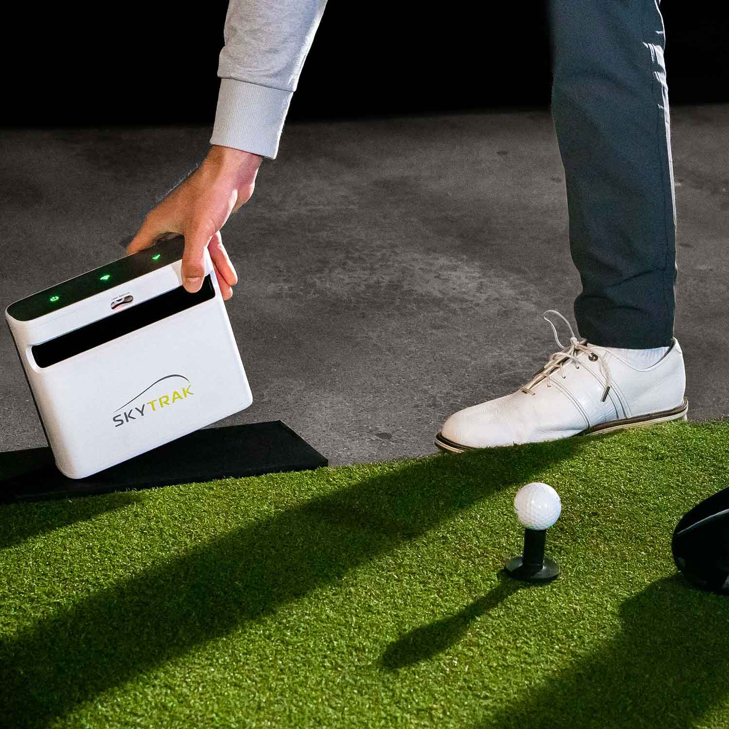 SkyTrak+ SportScreen Vanish LITE Hybrid-Retractable Golf Studio Complete Package | Home Golf Simulator Studio with Impact Screen, Enclosure, Hitting Mat, Putting Turf, Projector & 1-Year FREE Foresight Course Play