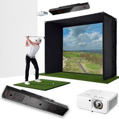 Uneekor EYE XO2 with PlayBetter SimStudio™ BYO (Build Your Own) Package – Custom Home Golf Simulator Studio Builder with Impact Screen, Enclosure, Optional Mats, Projector & More