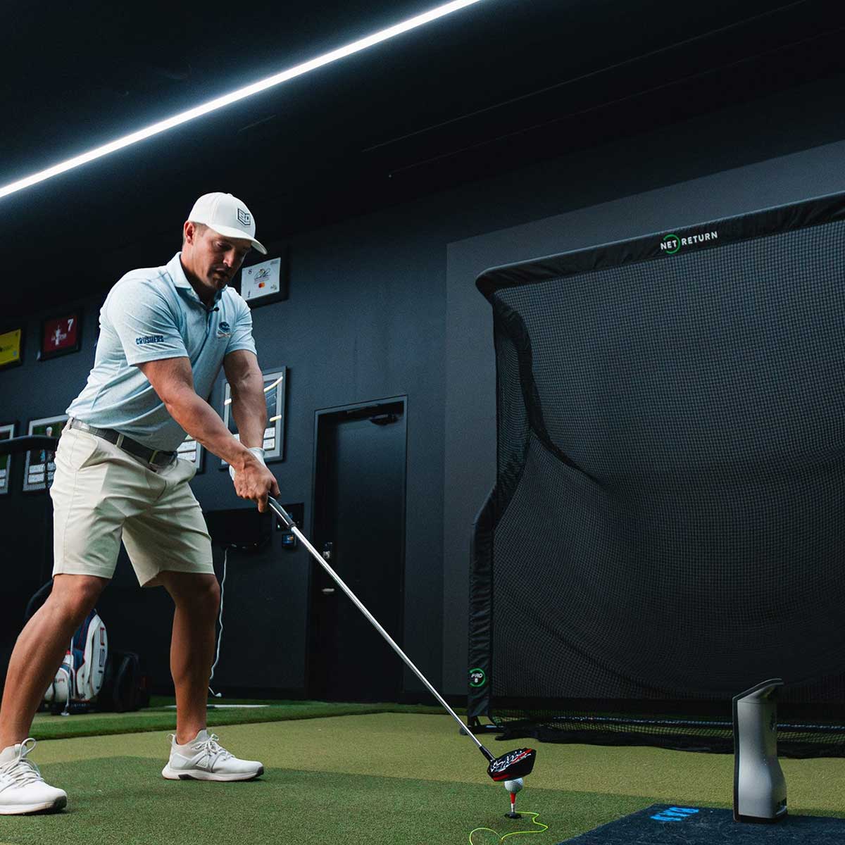 Shot Scope LM1 Golf Launch Monitor Home Net Studio with The Net Return Premium Hitting Net Package