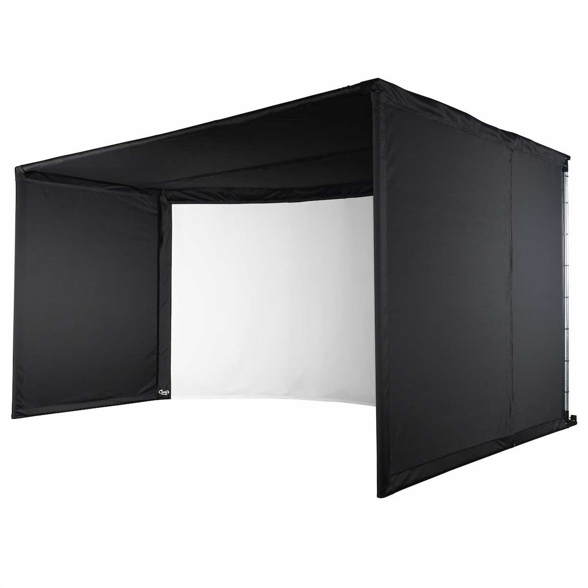 Uneekor EYE XR with PlayBetter SimStudio™ OVERHEAD Premium Home Golf Studio Package with Carl's Place Curved Enclosure