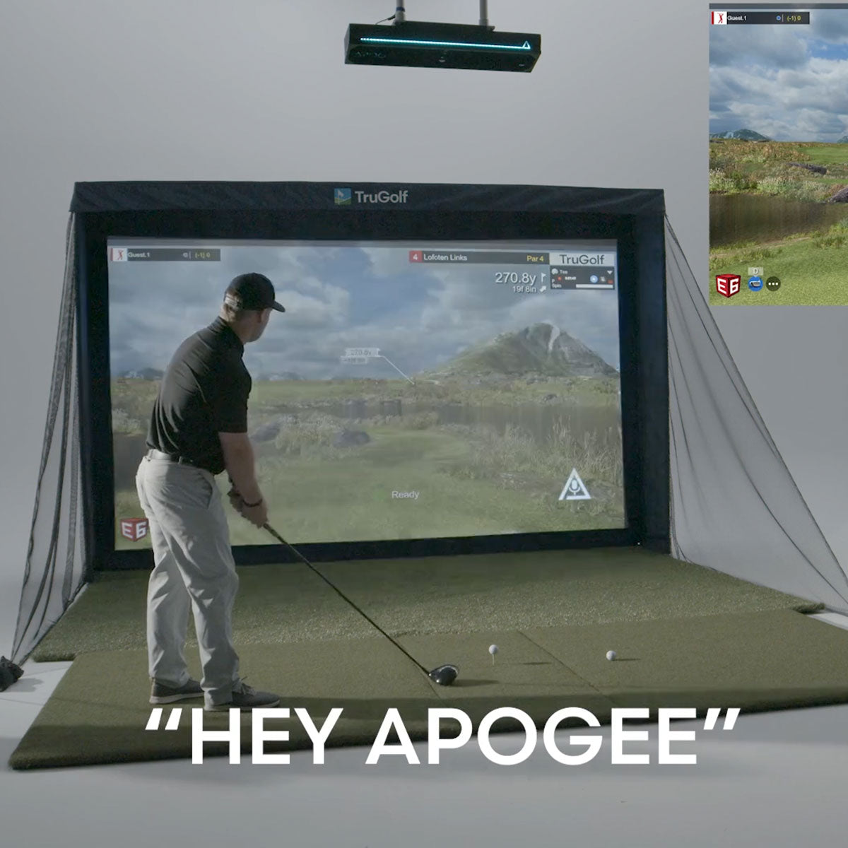 TruGolf APOGEE with PlayBetter SimStudio™ BYO (Build Your Own) Package – Custom Home Golf Simulator Studio Builder with Impact Screen, Enclosure, Optional Mats, Projector & More