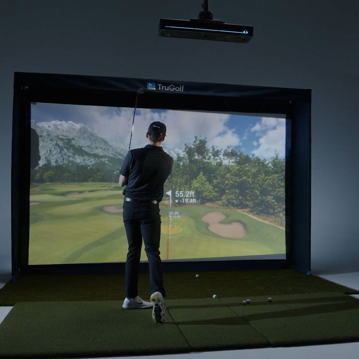 TruGolf APOGEE with PlayBetter SimStudio™ BYO (Build Your Own) Package – Custom Home Golf Simulator Studio Builder with Impact Screen, Enclosure, Optional Mats, Projector & More